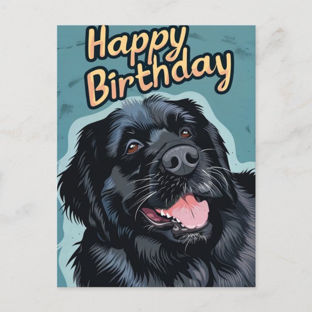 Newfoundland dog Birthday  Postcard (Front)