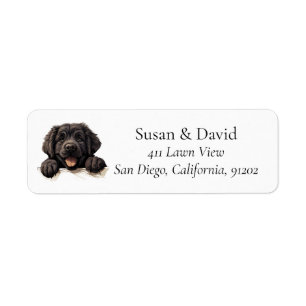 Newfoundland Dog Breed Pet Lovers Return Address Label