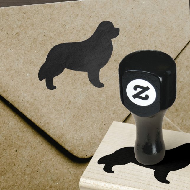 Newfoundland Dog Breed Silhouette Newf Rubber Stamp (Creator Uploaded)