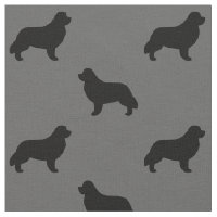 Newfoundland Dog Breed Silhouettes Patterned