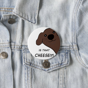 Newfoundland Dog Brown Is That Cheese 7.5 Cm Round Badge