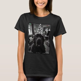 Newfoundland Dog Catches Santa On Camera Xmas T-Shirt