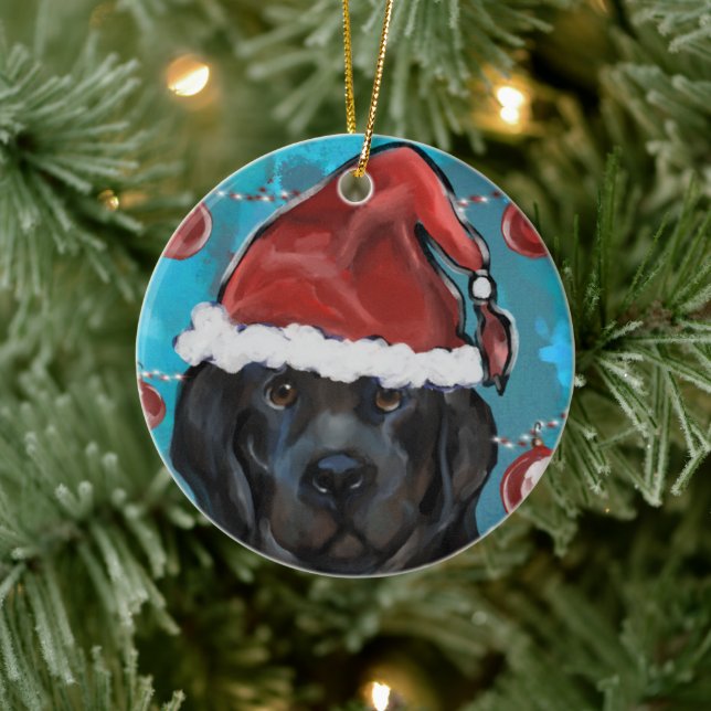 Newfoundland Dog     Ceramic Ornament (Tree)