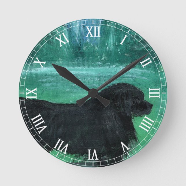 Newfoundland dog classic wall clock (Front)