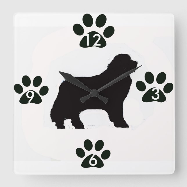 Newfoundland Dog Clock (Front)