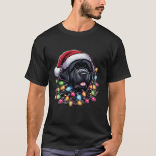 Newfoundland Dog Dog Christmas Hat Xmas T-Shirt