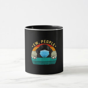 Newfoundland Dog Ew People Dog Wearing A Face Mask Mug