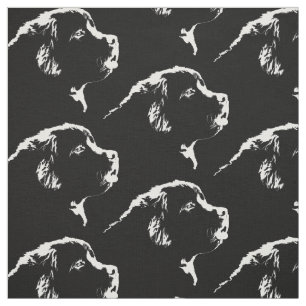 Newfoundland Dog Fabric Fabric Puppy Dog Pattern