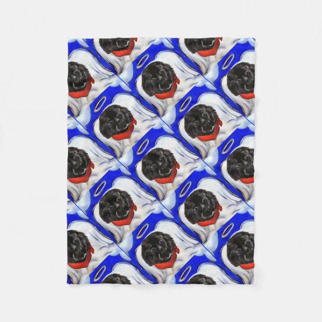 Newfoundland Dog Fleece Blanket (Front)