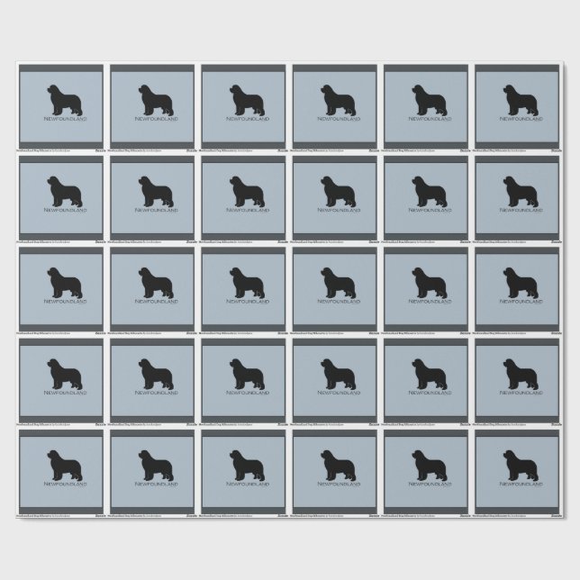 newfoundland dog gift wrap (Flat)