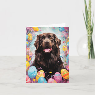 Newfoundland dog Happy Easter Card