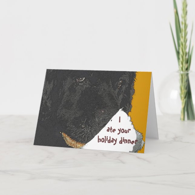 Newfoundland dog Holiday Card (Front)