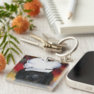 Newfoundland Dog Key Ring