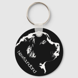 Newfoundland Dog Keychain Custom Pup Dog Keychain