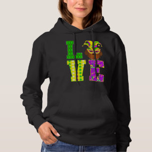 Newfoundland Dog Lover I Love Mardi Gras Costume M Hoodie
