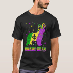 Newfoundland Dog Mardi Gras Carnival Jester Beads T-Shirt