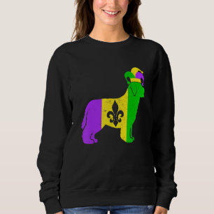 Newfoundland Dog Mardi Gras Carnivals Funny Puppy  Sweatshirt