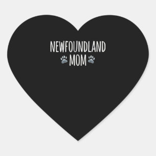 Newfoundland dog mum dog lover paws gift heart sticker