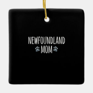 Newfoundland dog mum Dog paws design Ceramic Ornament