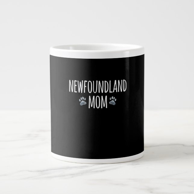 Newfoundland dog mum | Dog paws design Large Coffee Mug (Front)