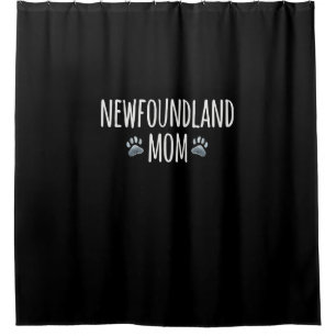 Newfoundland dog mum Dog paws design Shower Curtain