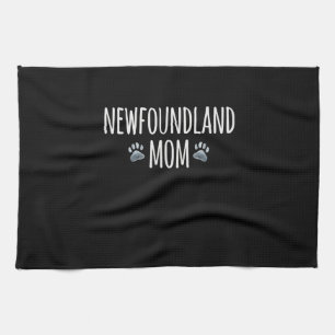 Newfoundland dog mum Dog paws design Tea Towel