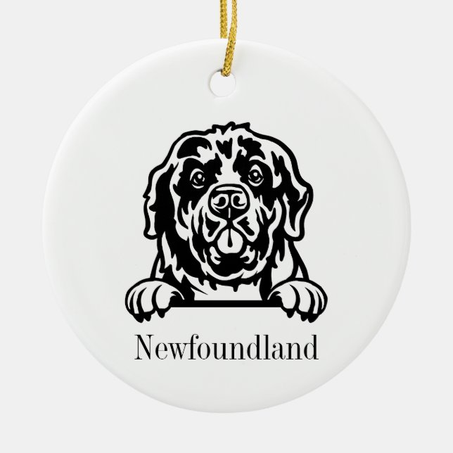 Newfoundland dog ornament (Front)