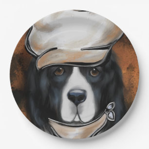 Newfoundland Dog Paper Plate