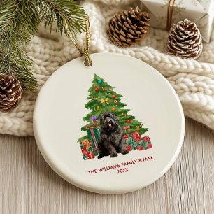 Newfoundland Dog Personalised Christmas Ceramic Ornament