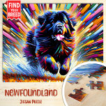 Newfoundland Dog Portrait Acrylic Art Print Dog Jigsaw Puzzle<br><div class="desc">Perfect Puzzle Gift! Newfoundland Dog Acrylic Print Jigsaw Puzzle makes the perfect gifts for dog lovers, families, moms, grandmas, fathers, grandfathers, and puzzle lovers. ✦✦✦ WHY BUY THIS PUZZLE? ✦✦✦ * Relaxing and Therapeutic: Puzzling is a great way to unwind and de-stress, providing hours of entertainment. * Educational and Fun: Enhance your...</div>