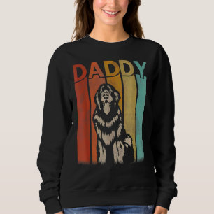 Newfoundland Dog Retro Vintage Daddy Graphic Fathe Sweatshirt