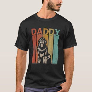 Newfoundland Dog Retro Vintage Daddy Graphic Fathe T-Shirt