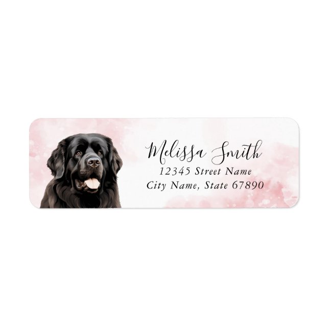 Newfoundland Dog Return Address Labels (Front)
