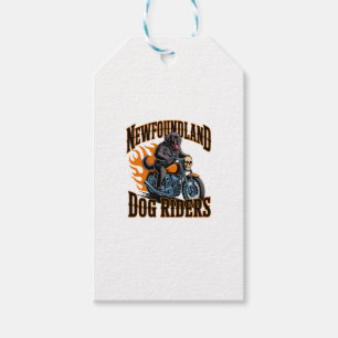 Newfoundland Dog Rider Gift Tags
