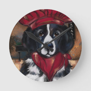 Newfoundland Dog Round Clock