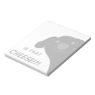 Newfoundland Dog Side Peeking Black Is That Cheese Notepad