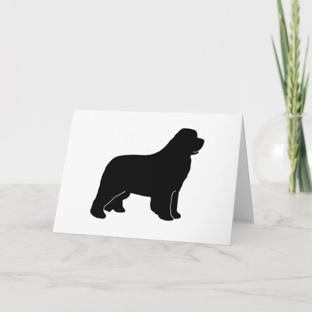Newfoundland dog silhouette card (Front)
