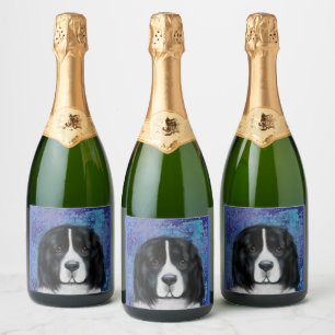 Newfoundland Dog Sparkling Wine Label