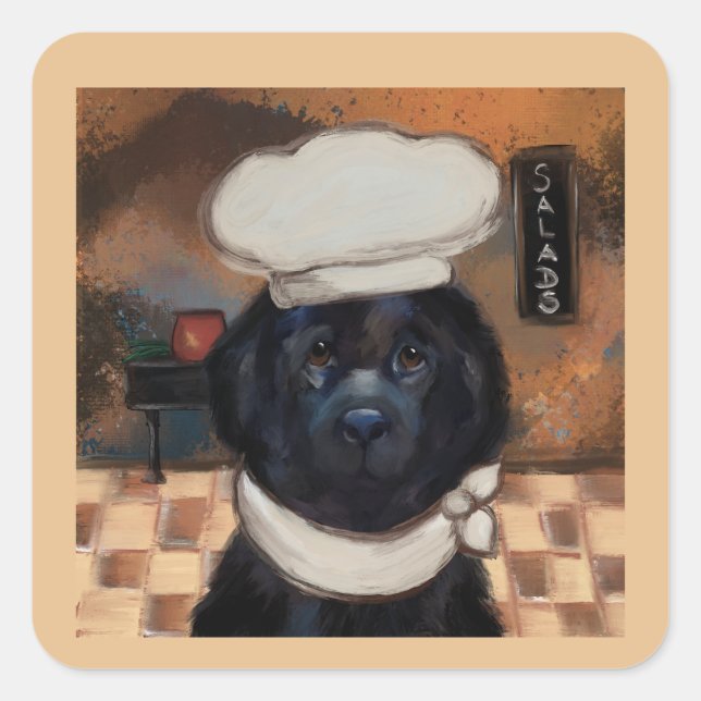 Newfoundland Dog     Square Sticker (Front)