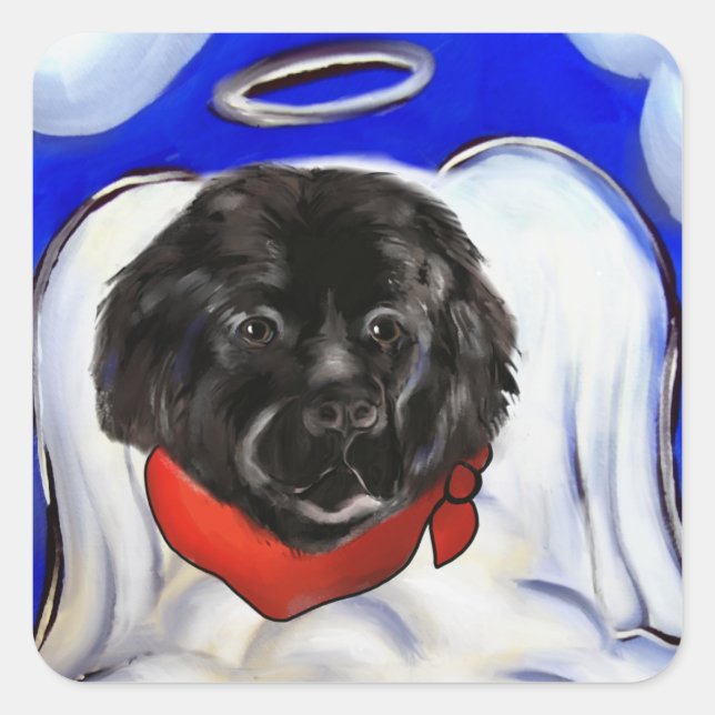 Newfoundland Dog Square Sticker (Front)