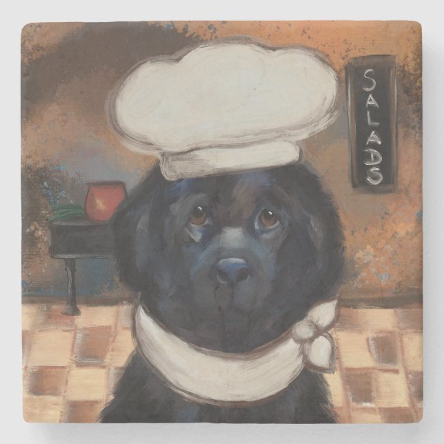 Newfoundland Dog       Stone Coaster (Front)