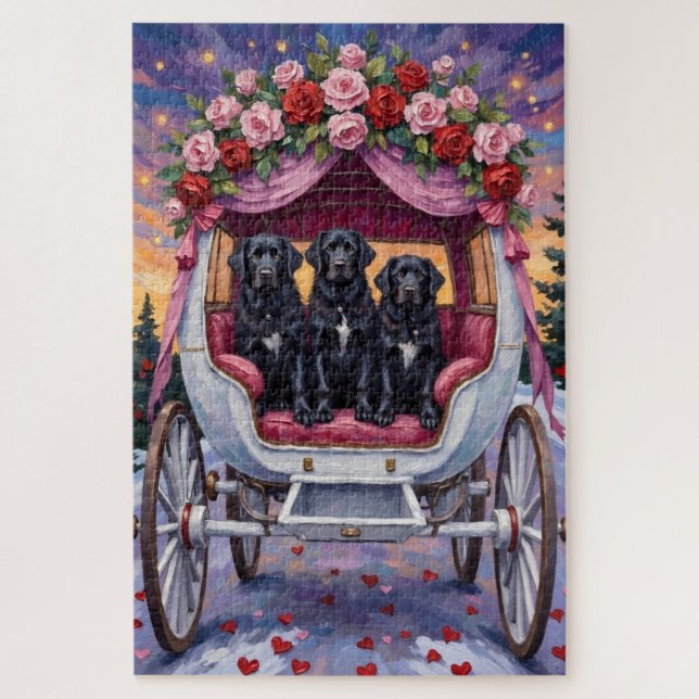 Newfoundland Dog Valentine's Day  Jigsaw Puzzle (Vertical)