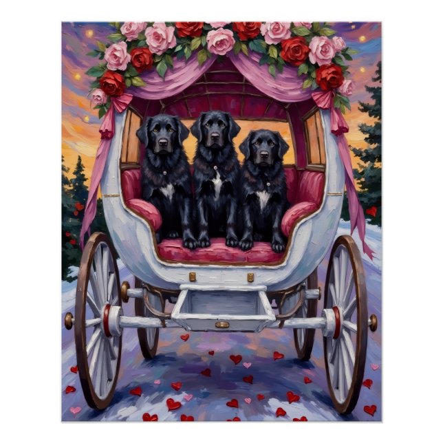 Newfoundland Dog Valentine's Day  Poster (Front)