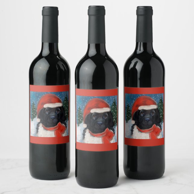 NEWFOUNDLAND  DOG WINE LABEL (Bottles)