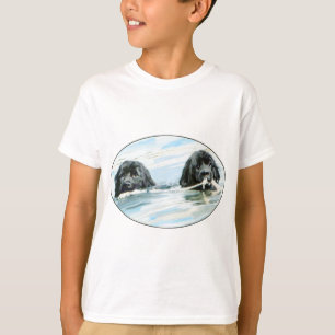 Newfoundland Dogs Swimming T-Shirt
