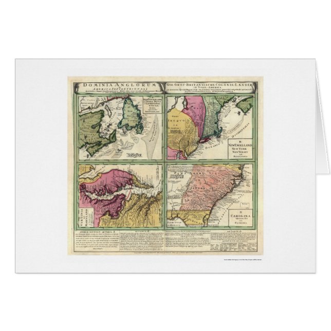 Newfoundland & East Coast Map 1760 (Front Horizontal)