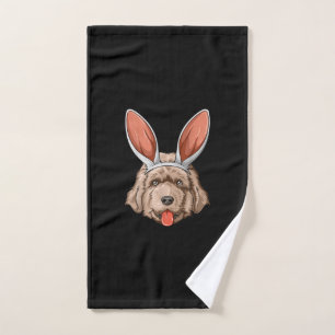 Newfoundland easter bunny ears dog gift hand towel