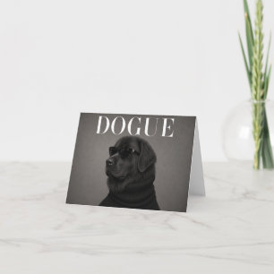 Newfoundland Editorial Dog Thank You Card