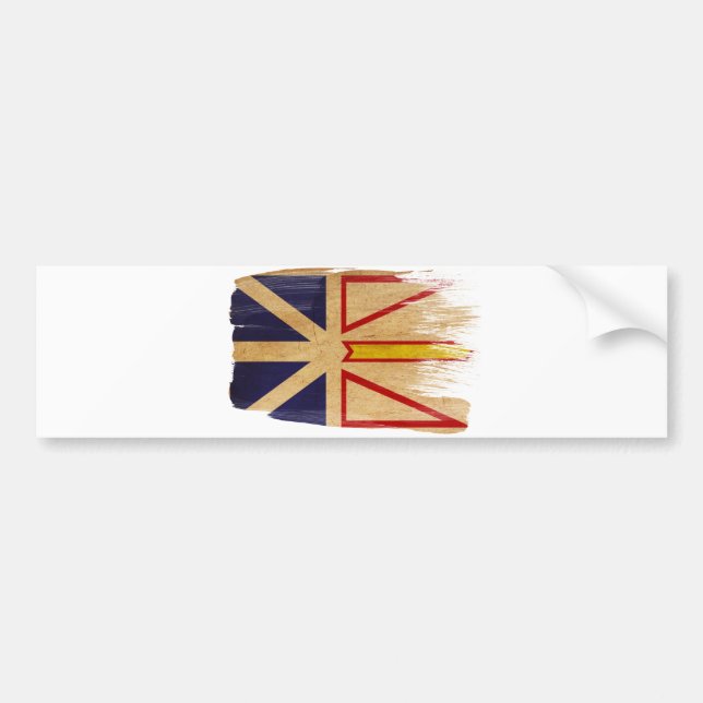 Newfoundland Flag Bumper Sticker (Front)