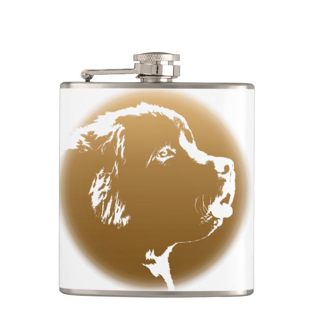 Newfoundland Flask Custom Dog Lover Drink Flask (Front)